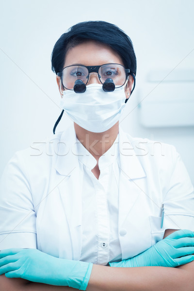 Weiblichen Zahnarzt tragen OP-Maske zahnärztliche Porträt Stock foto © wavebreak_media