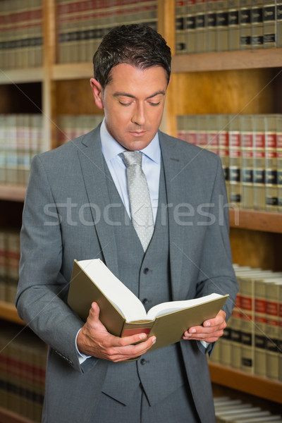 Adwokat czytania książki prawa biblioteki uczelni Zdjęcia stock © wavebreak_media