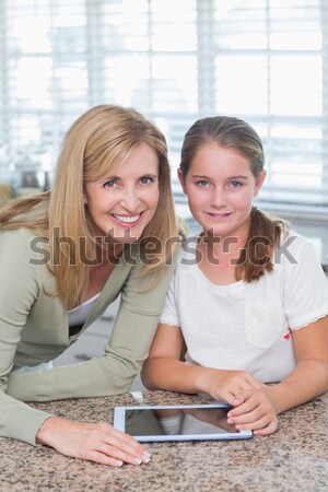 Stock photo: Charming businesswoman working at a computer