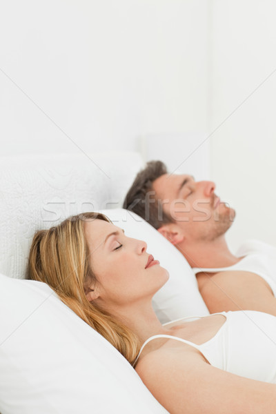 Calme dormir ensemble maison femme sourire Photo stock © wavebreak_media
