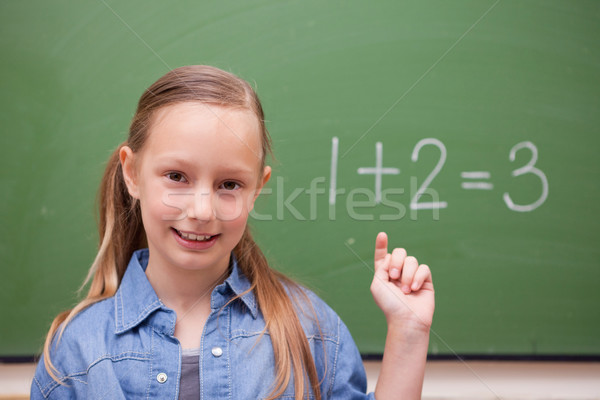 Schoolmeisje hand Blackboard meisje school student Stockfoto © wavebreak_media