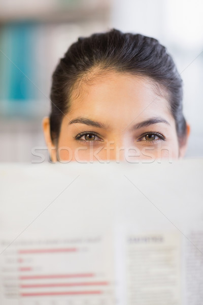 Femme d'affaires journal bureau portrait femme nouvelles [[stock_photo]] © wavebreak_media