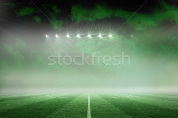 Football pitch under green sky Stock photo © wavebreak_media