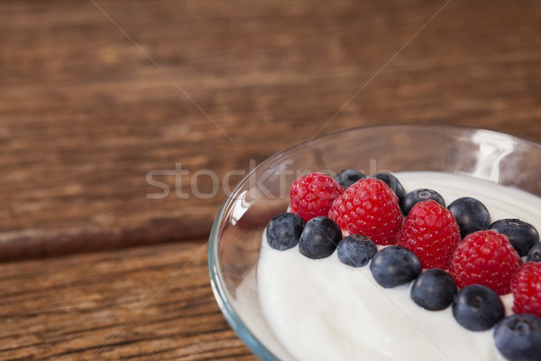 Stock photo: Close-up of fruit ice cream in bowl