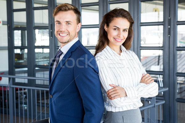 Retrato empresário empresária sorridente escritório homem Foto stock © wavebreak_media