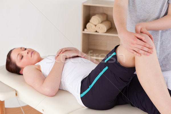 Stockfoto: Masseuse · knie · cute · vrouw · vrouwen · lichaam