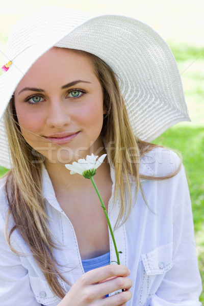 [[stock_photo]]: Jeunes · fille · chapeau