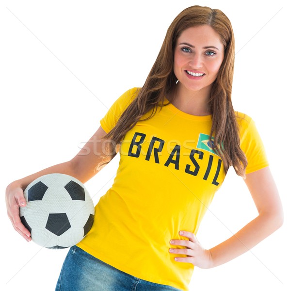 Pretty football fan in brasil t-shirt Stock photo © wavebreak_media