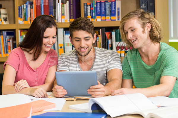 College students using digital tablet in library Stock photo © wavebreak_media