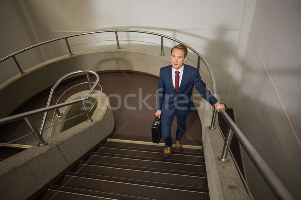 Işadamı yukarı merdiven ofis binası Bina okul Stok fotoğraf © wavebreak_media