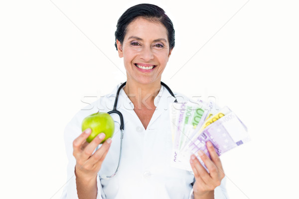 [[stock_photo]]: Homme · médecin · vert · pomme