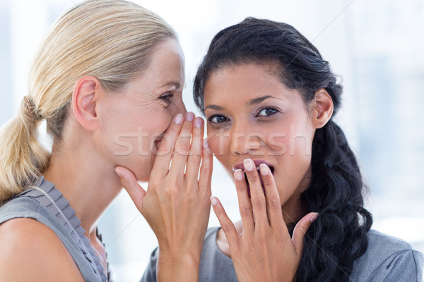 Businesswoman whispering gossip to her colleague Stock photo © wavebreak_media