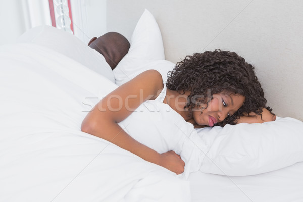 Streit Paar Bett zusammen home Schlafzimmer Stock foto © wavebreak_media