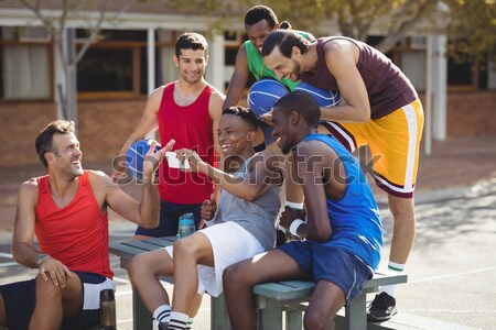 [[stock_photo]]: Heureux · jouer · aire · de · jeux · école · fille