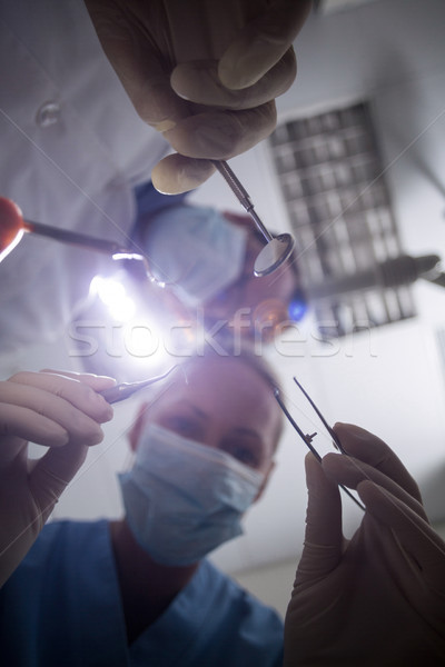 Foto stock: Dentista · máscara · cirúrgica · dental · ferramentas · clínica