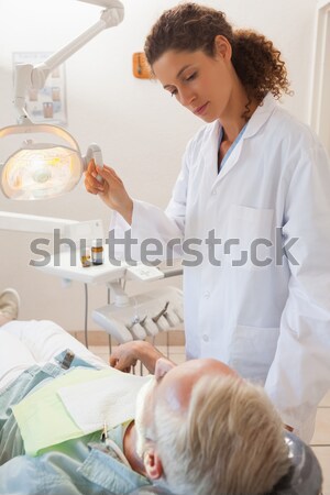 Medical team resuscitating a senior patient Stock photo © wavebreak_media