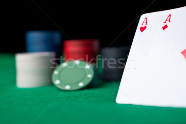 [[stock_photo]]: Fête · poker · noir · sport · fond · table