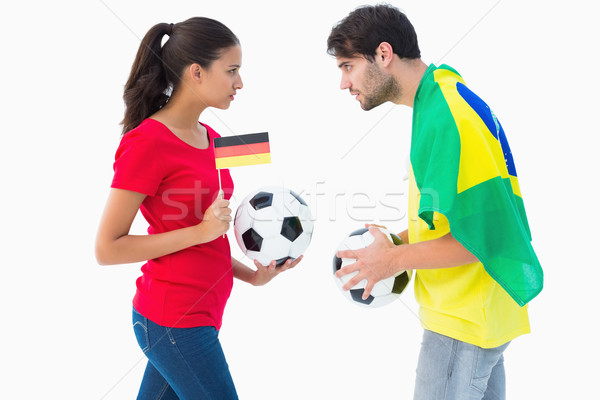 Football fan blanche amour [[stock_photo]] © wavebreak_media