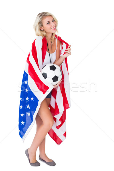 Joli football fan USA [[stock_photo]] © wavebreak_media