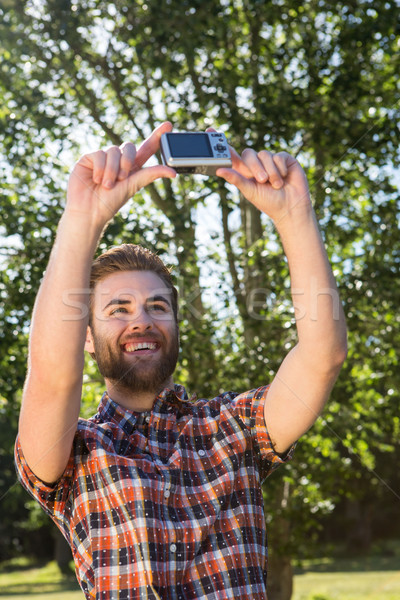 Gut aussehend Hipster Aufnahme Mann Natur Sommer Stock foto © wavebreak_media