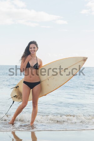 美麗 金發碧眼的女人 海灘 女子 快樂 商業照片 © wavebreak_media