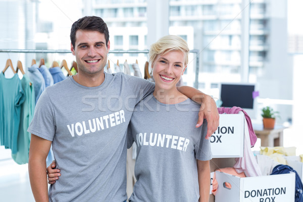 Happy couple of volunteer Stock photo © wavebreak_media