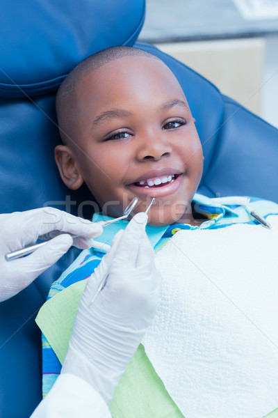Boy having his teeth examined by dentist Stock photo © wavebreak_media