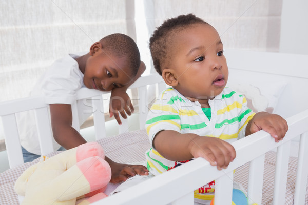 Babyboy and his brother in babyroom Stock photo © wavebreak_media