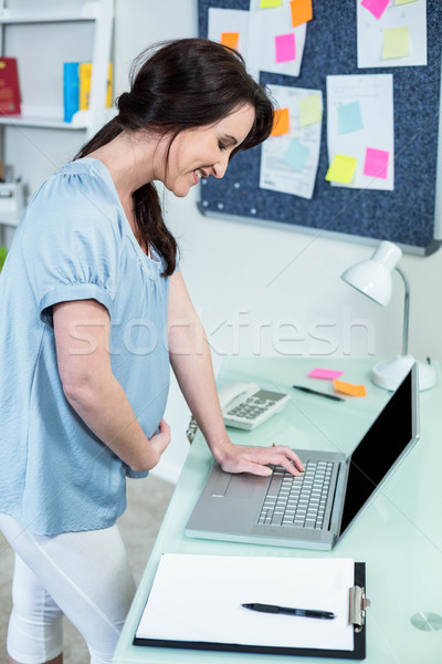 Pregnant woman on her laptop Stock photo © wavebreak_media