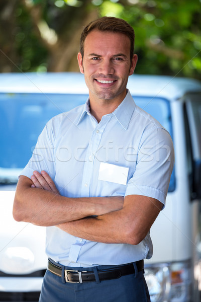 Handyman standing near his delivery van Stock photo © wavebreak_media