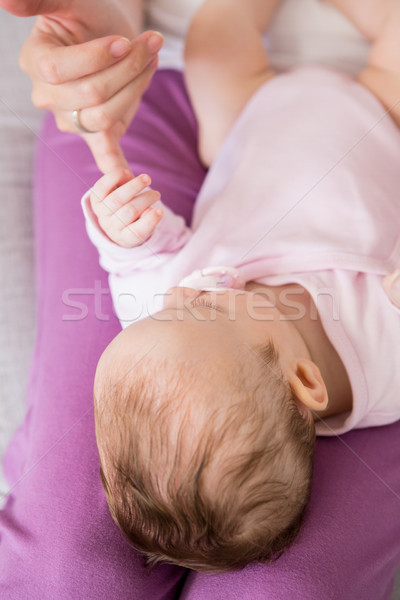 Anya játszik baba hálószoba otthon lány Stock fotó © wavebreak_media