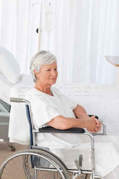 Сток-фото: старший · женщину · коляске · пространстве · пожилого · смеяться