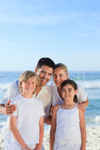 Stockfoto: Portret · cute · familie · strand · water · vrouwen