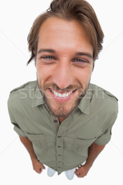 ángulo feliz hombre blanco sonriendo masculina Foto stock © wavebreak_media