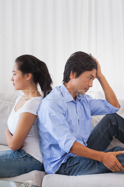 Couple not talking after a dispute on the sofa Stock photo © wavebreak_media