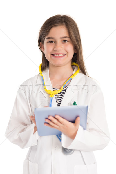 Little girl pretending to be a doctor Stock photo © wavebreak_media