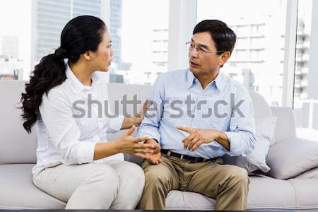 Therapist talking to his patient Stock photo © wavebreak_media
