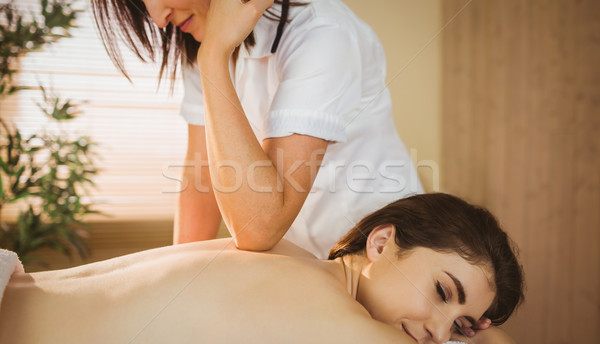 Young woman getting a massage Stock photo © wavebreak_media