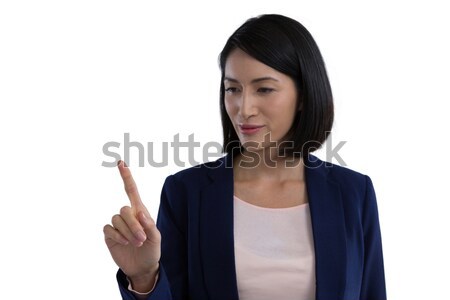 üzletasszony láthatatlan képernyő fehér nő információ Stock fotó © wavebreak_media