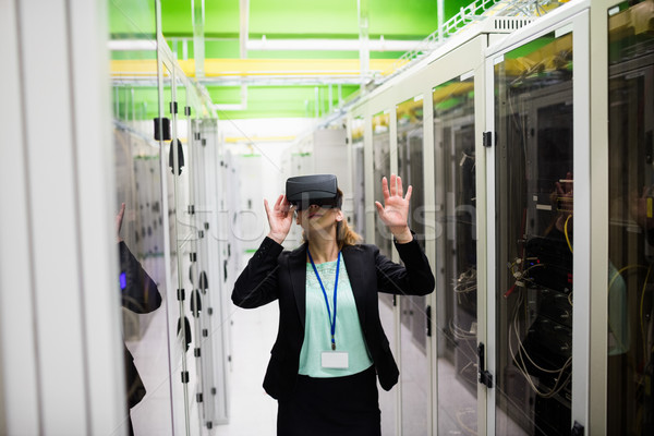 Technician using virtual reality headset Stock photo © wavebreak_media