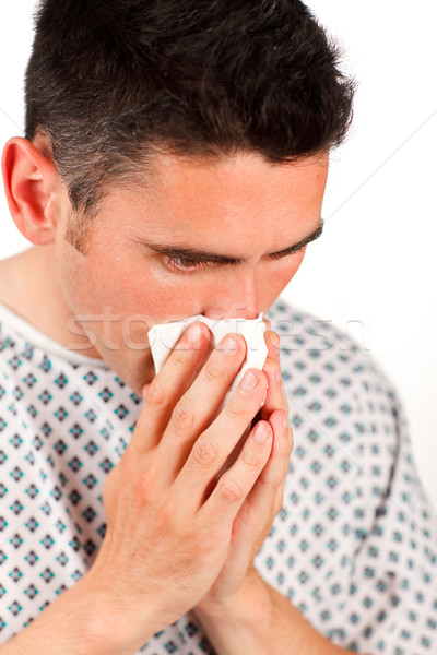 Close-up of a patient sneezing Stock photo © wavebreak_media