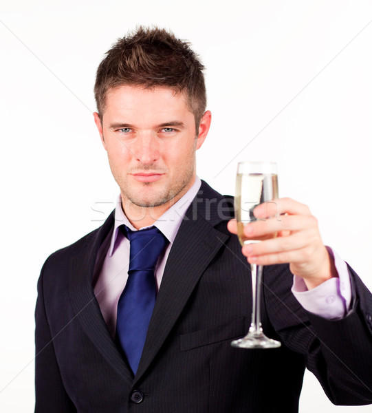 Businessman Holding a champagne glass  Stock photo © wavebreak_media