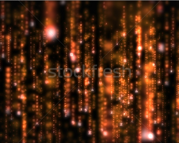 Background of lines of orange blurred letters falling Stock photo © wavebreak_media