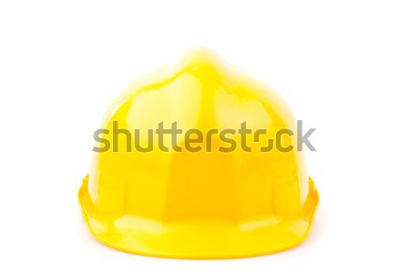 Lucido giallo Hat casco sfondo bianco Foto d'archivio © wavebreak_media