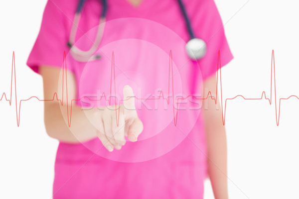 Enfermeira rosa tocante vermelho Foto stock © wavebreak_media