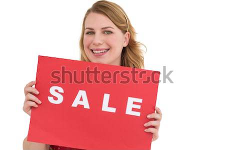 Cute rouge vente affiche [[stock_photo]] © wavebreak_media
