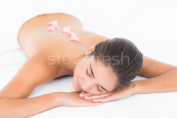 Beautiful blonde enjoying a cream massage  Stock photo © wavebreak_media