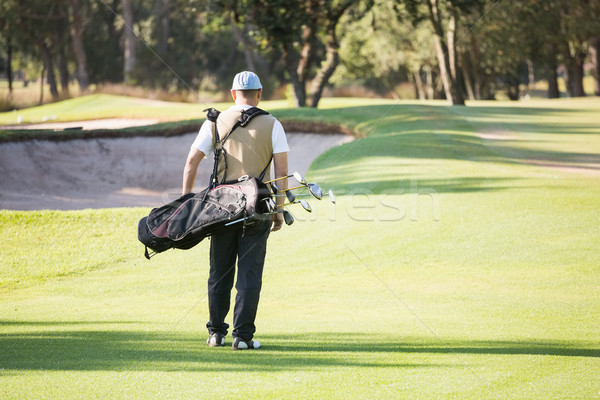 Achteraanzicht lopen golftas veld golf Stockfoto © wavebreak_media