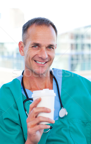 Charming doctor having a break Stock photo © wavebreak_media