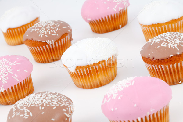 Muffins sucre glace blanche fond manger sweet [[stock_photo]] © wavebreak_media